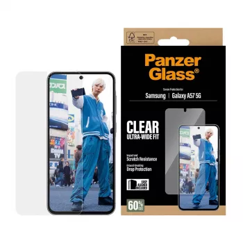 Näytönsuoja PanzerGlass Ultra-Wide Fit Samsung Galaxy A57 5G – kirkas, naarmuuntumaton