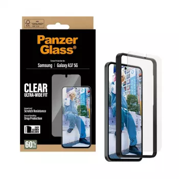 PanzerGlass näytönsuoja Ultra-Wide Fit Samsung Galaxy A37 5G — kirkas, naarmuuntumaton