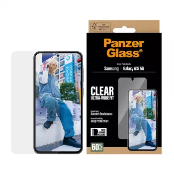 PanzerGlass näytönsuoja Ultra-Wide Fit Samsung Galaxy A37 5G — kirkas, naarmuuntumaton
