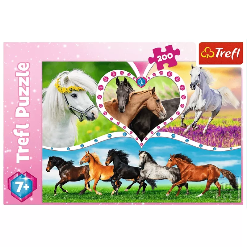 Trefl palapeli 200 palaa, Kauniit hevoset (13248)