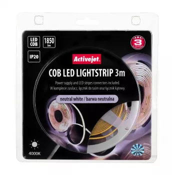 Yleis-LED-nauha ActiveJet AJE-COB 3 m neutraalinvalkoinen 1850 lm 19 W IP20
