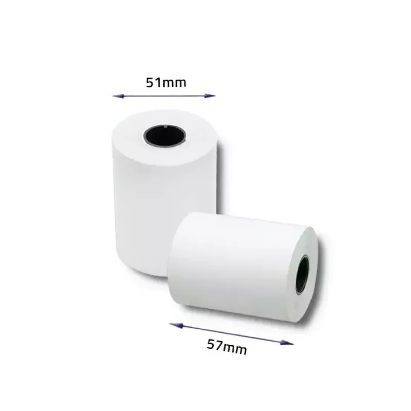 Kuitukassarullat QOLTEC 57 x 30 mm 55 g/m² BPA-vapaa, ydin 17 mm, 10 kpl