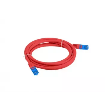 LANBERG RJ-45 Cat6a patch-kaapeli PCF6A-10CC-0100-R, 1 m, S/FTP, CCA, LSZH, punainen