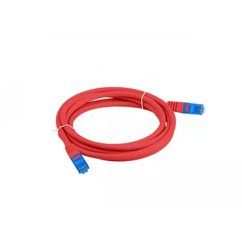 LANBERG RJ-45 Cat6a patch-kaapeli PCF6A-10CC-0100-R, 1 m, S/FTP, CCA, LSZH, punainen