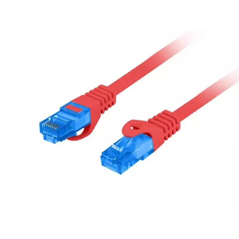 LANBERG RJ-45 Cat6a patch-kaapeli PCF6A-10CC-0100-R, 1 m, S/FTP, CCA, LSZH, punainen