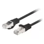 Lanberg PCF6-20CC-0025-BK Cat.6 FTP -patch-kaapeli, 0,25 m, musta, 10 kpl:n pakkaus