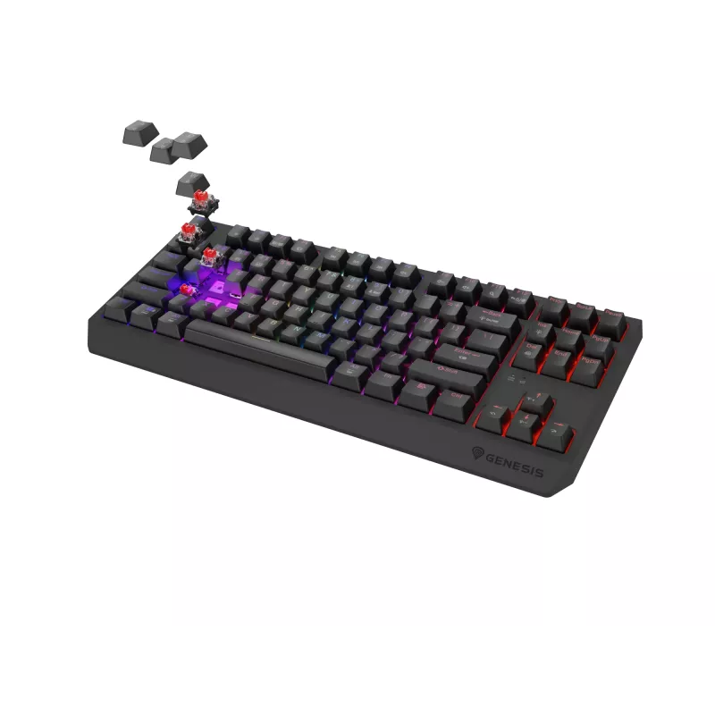 GENESIS Thor 230 TKL näppäimistö pelikäyttöön USB + RF langaton + Bluetooth QWERTZ musta