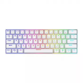 Savio WHITEOUT X2 RED -pelinäppäimistö USB QWERTY mekaaninen 61 näppäintä