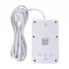 Jatkojohto MACLEAN MCE393 W – 4 pistorasiaa + 3×USB, 110–240V, 2,1A USB, 2500W, 3 m, valkoinen