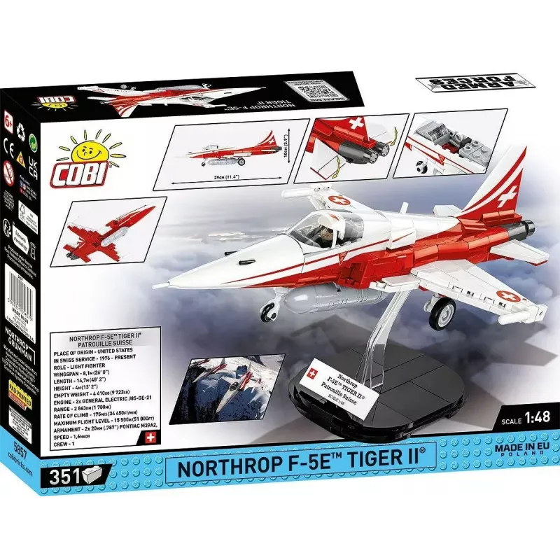 Rakennuslelu Cobi Northrop F-5E Tiger II malli 5857 palikkasarja