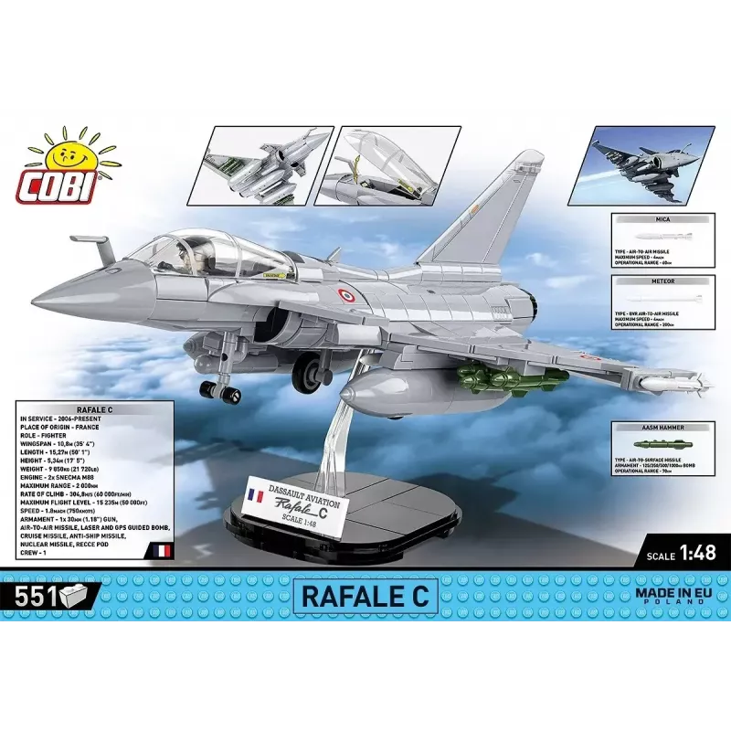 Rakennuspalikkasarja Cobi Rafale C 551 osaa malli COBl-5901