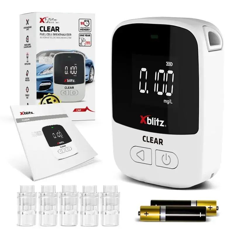 Alkometri Xblitz XB-CLEAR SÄHKÖKEMIALLINEN anturi, kannettava käsikäyttöinen testeri