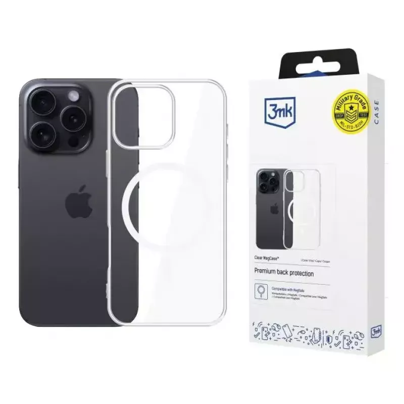 Suojakotelo 3MK Clear MagCase Apple iPhone 16 Pro läpinäkyvä