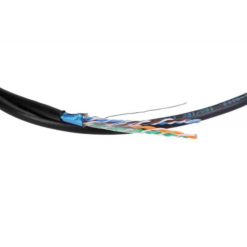 Verkkokaapeli Extralink Twisted Pair CAT5E FTP Outdoor geelillä 100 m musta