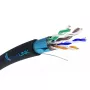Verkkokaapeli Extralink Twisted Pair CAT5E FTP Outdoor geelillä 100 m musta