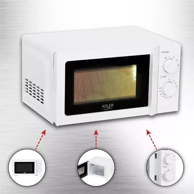 Solo-mikroaaltouuni Adler AD 6205, 700 W, 20 L