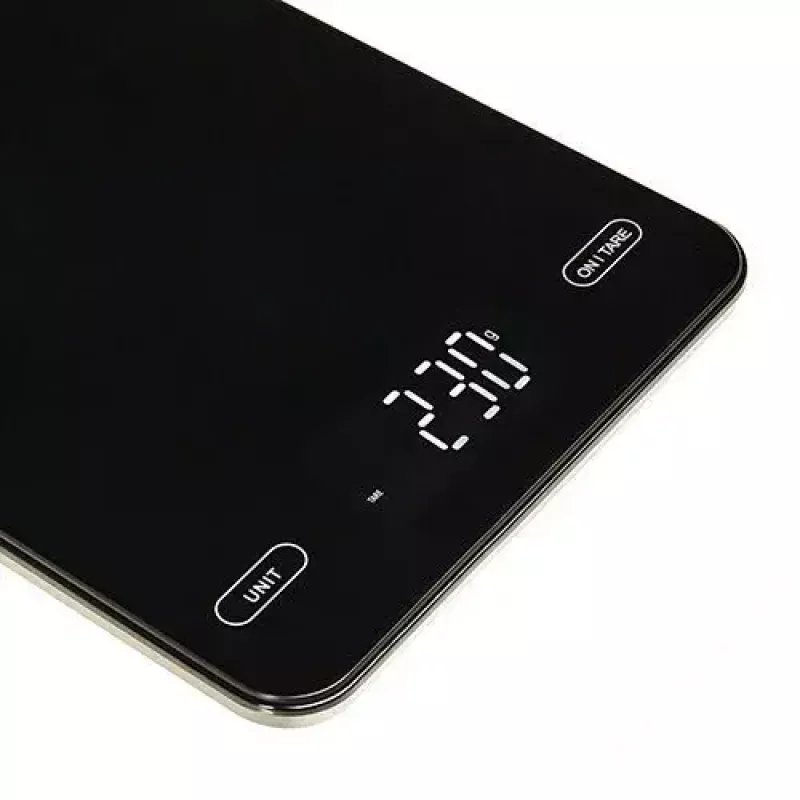 Elektroninen keittiövaaka Adler AD 3177b – 10 kg kapasiteetti, 1 g tarkkuus, musta, lasipinta