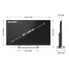 Sharp 50HP6265E TV 127 cm (50 tuuman) 4K Ultra HD Smart-TV Wi-Fi musta