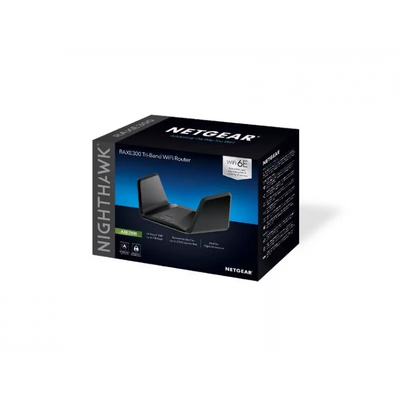Netgear Nighthawk RAXE300 langaton reititin, Wi-Fi 6E, 4-porttinen kytkin
