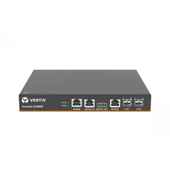 Vertiv Avocent 4-porttinen ACS800 sarjakonsoli analogisella modeemilla, ulkoinen AC/DC-virtalähde - liitäntäkaapeli: pistoke C14 - liitäntä C13