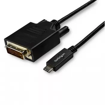 StarTech.com 10ft (3m) USB-C-DVI-kaapeli – 1080p (Single Link) USB Type-C (DP Alt Mode HBR2) - DVI-digitaalivideoadapterikaapeli – toimii Thunderbolt 3:n kanssa – kannettava DVI-monitoriin/näyttöön