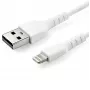 StarTech.com 3 jalkaa (1m) järeä valkoinen USB-A-Lightning-kaapeli – raskaan sarjan Rugged-aramidikuitu USB Type-A - Lightning lataus-/synkronointikaapeli – Apple MFi -sertifioitu iPad/iPhone 12