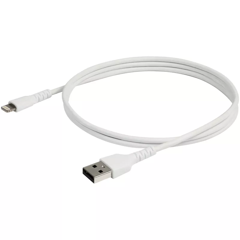 StarTech.com 3 jalkaa (1m) järeä valkoinen USB-A-Lightning-kaapeli – raskaan sarjan Rugged-aramidikuitu USB Type-A - Lightning lataus-/synkronointikaapeli – Apple MFi -sertifioitu iPad/iPhone 12