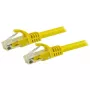 StarTech.com 7,5m CAT6 Ethernet-kaapeli - keltainen CAT 6 Gigabit Ethernet -kaapeli - 250MHz 100W PoE RJ45 UTP verkko-/patch-kaapeli ilman lukituskielekettä vedonpoistolla yksittäin testattu