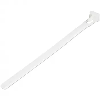 StarTech.com 15 cm uudelleenkäytettävät nippusiteet – 7 mm leveä, 35 mm nipun halkaisija, 22 kg vetolujuus, avattavat nylon-siteet, sisä/ulko, 94V-2/UL listattu, 100 kpl – valkoinen