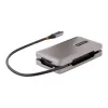 StarTech.com USB-C-moniporttiadapteri, 4K 60Hz HDMI 2.0b, HDR, USB 3.2 Gen 2 10Gbps keskitin (2xUSB-C, 1xUSB-A), 100W PD läpivienti, Mini Travel Dock, 12 tuuman/30cm kaapeli, kannettavan telakointiasema