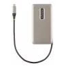 StarTech.com USB-C-moniporttiadapteri, 4K 60Hz HDMI 2.0b, HDR, USB 3.2 Gen 2 10Gbps keskitin (2xUSB-C, 1xUSB-A), 100W PD läpivienti, Mini Travel Dock, 12 tuuman/30cm kaapeli, kannettavan telakointiasema