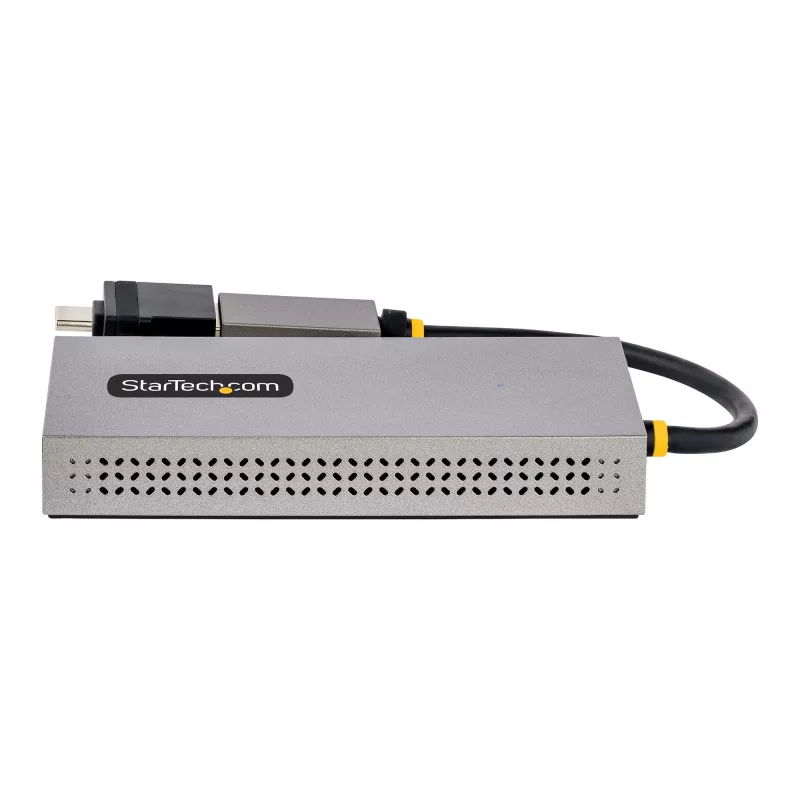 StarTech.com USB–dual-HDMI-sovitin, USB-A/C 2x HDMI-näyttöön (1x 4K30Hz, 1x 1080p), sisäänrakennettu USB-A–C-dongle, 11 cm kaapeli, USB 3.0 – HDMI-näyttösovitin, Windows & macOS