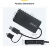 StarTech.com USB–dual-HDMI-sovitin, USB-A/C 2x HDMI-näyttöön (1x 4K30Hz, 1x 1080p), sisäänrakennettu USB-A–C-dongle, 11 cm kaapeli, USB 3.0 – HDMI-näyttösovitin, Windows & macOS