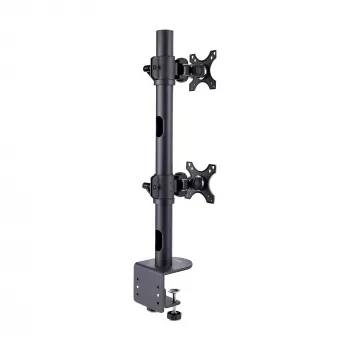 StarTech.com pöytäteline 2 pystysuoraan pinottuun näyttöön, dual 49 tuumaa, yhteensä 32 kg, C-puristin, Quick-Release VESA-järjestelmä, laajakuva 16:9/ultralaaja 32:9, TAA