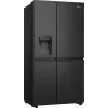 Hisense RS818N4TFC Side-by-Side-jääkaappi vapaasti seisova 632 L musta, ruostumaton teräs