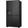 Hisense RS818N4TFC Side-by-Side-jääkaappi vapaasti seisova 632 L musta, ruostumaton teräs