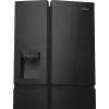 Hisense RS818N4TFC Side-by-Side-jääkaappi vapaasti seisova 632 L musta, ruostumaton teräs