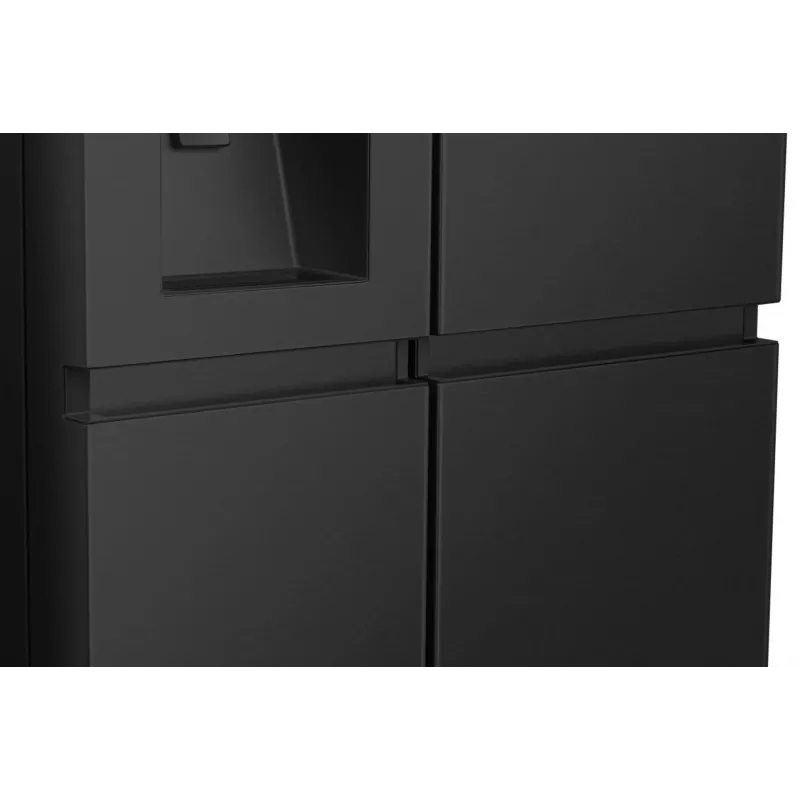 Hisense RS818N4TFC Side-by-Side-jääkaappi vapaasti seisova 632 L musta, ruostumaton teräs