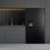 Hisense RS818N4TFC Side-by-Side-jääkaappi vapaasti seisova 632 L musta, ruostumaton teräs
