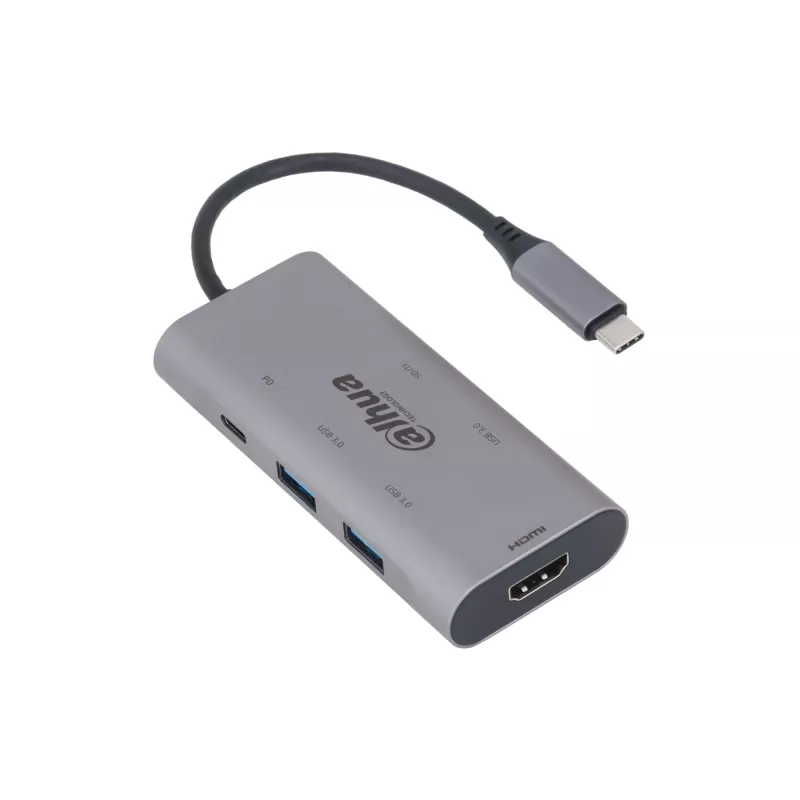Dahua Technology 7-in-1 USB 3.1 Type-C - USB 3.0 + HDMI + SD/TF + PD -telakointiasema