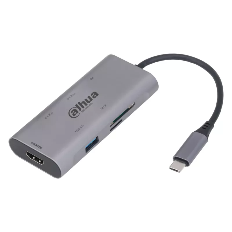 Dahua Technology 7-in-1 USB 3.1 Type-C - USB 3.0 + HDMI + SD/TF + PD -telakointiasema