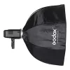 Softbox Godox SB-GUE120 musta 120 cm nylon diffuusoreilla ja gridillä