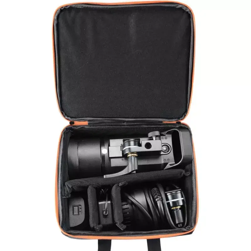 Kamerakassi Godox CB-12 AD600Pro:lle, flanelli/nylon, musta ja oranssi, olkahihnalla