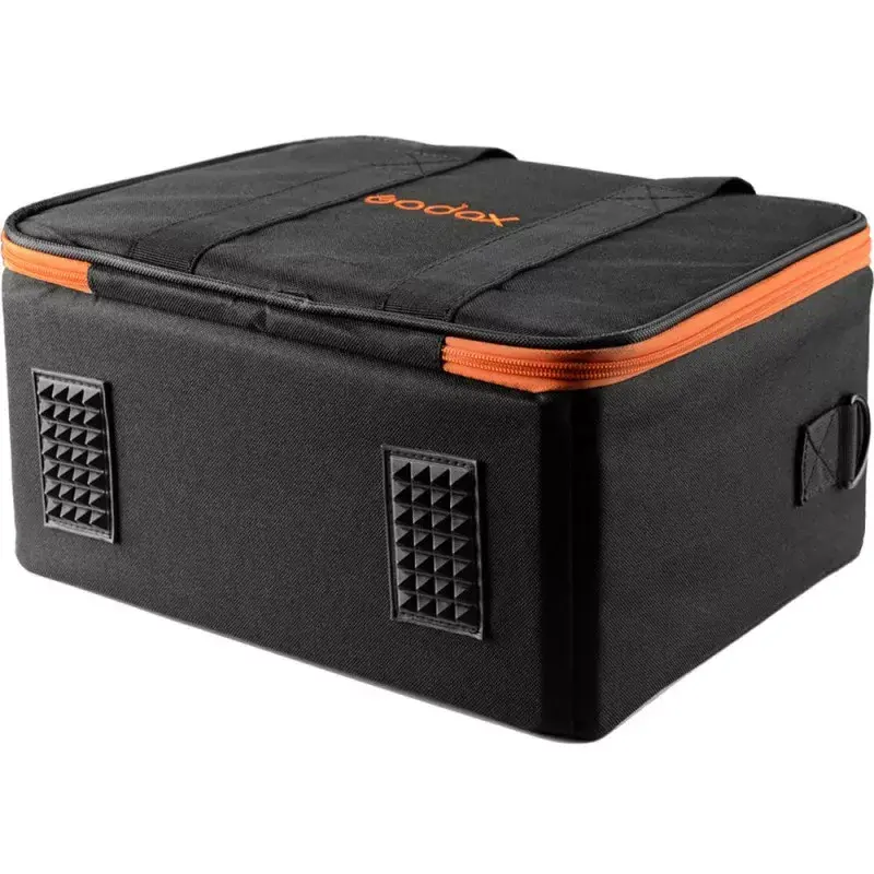 Kamerakassi Godox CB-12 AD600Pro:lle, flanelli/nylon, musta ja oranssi, olkahihnalla