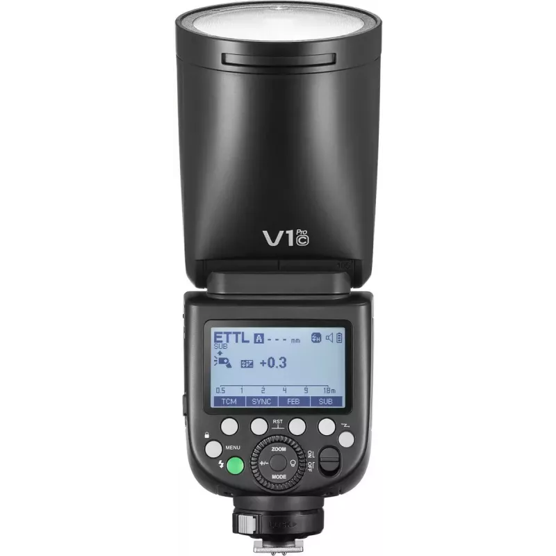 Videokameran salama Godox V1Pro musta 1,5 s kierrätysaika