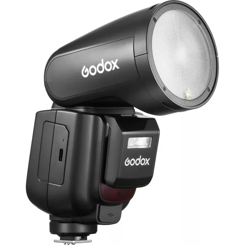Videokameran salama Godox V1Pro musta 1,5 s kierrätysaika