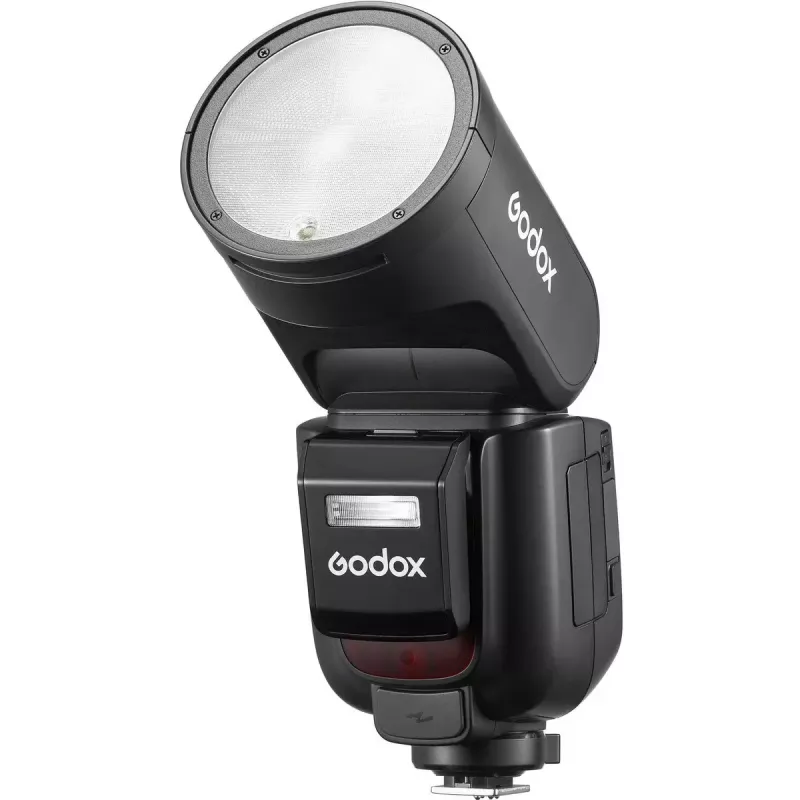 Videokameran salama Godox V1Pro musta 1,5 s kierrätysaika
