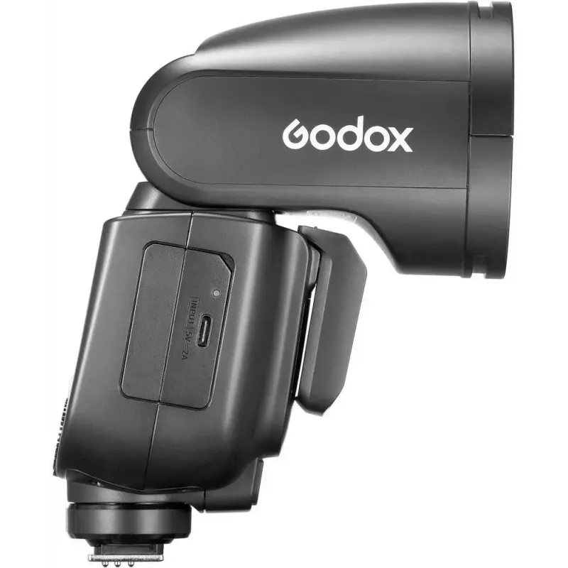 Videokameran salama Godox V1Pro musta 1,5 s kierrätysaika