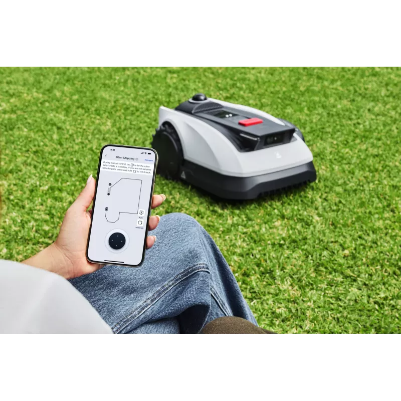 Ecovacs GOAT O1200 LiDAR PRO EU robottiruohonleikkuri paristokäyttöinen musta, valkoinen