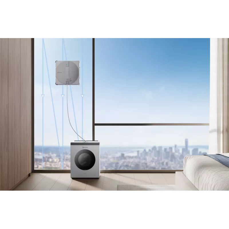 Ikkunanpuhdistusrobotti Ecovacs WINBOT W3 OMNI, akku 4500 mAh, 270×270×76 mm, hopea/valkoinen